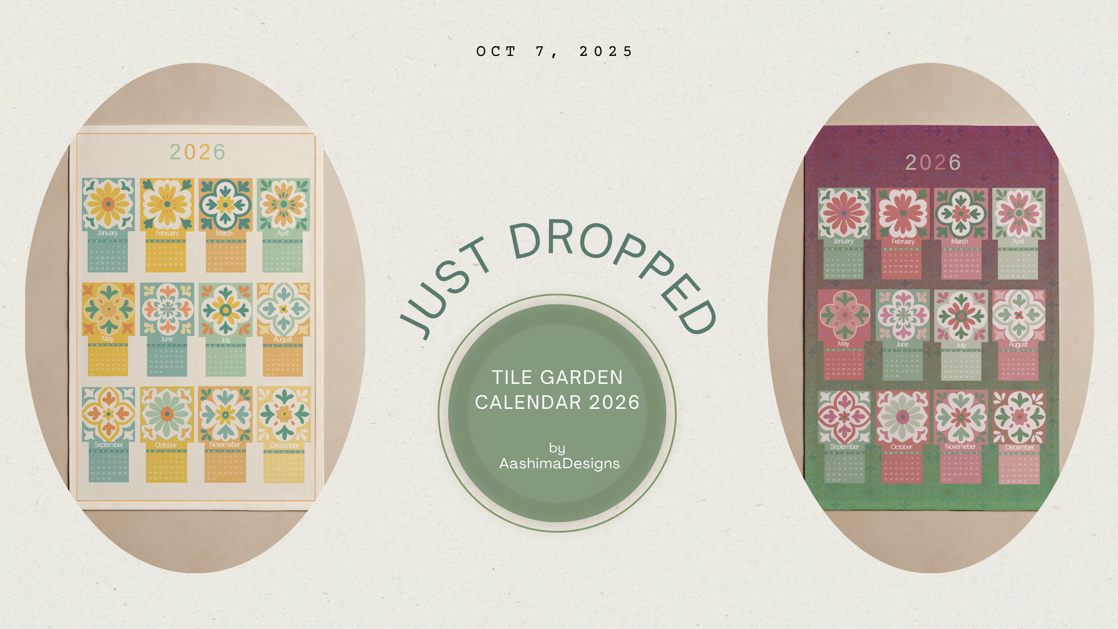 Tile Garden Calendar 2026