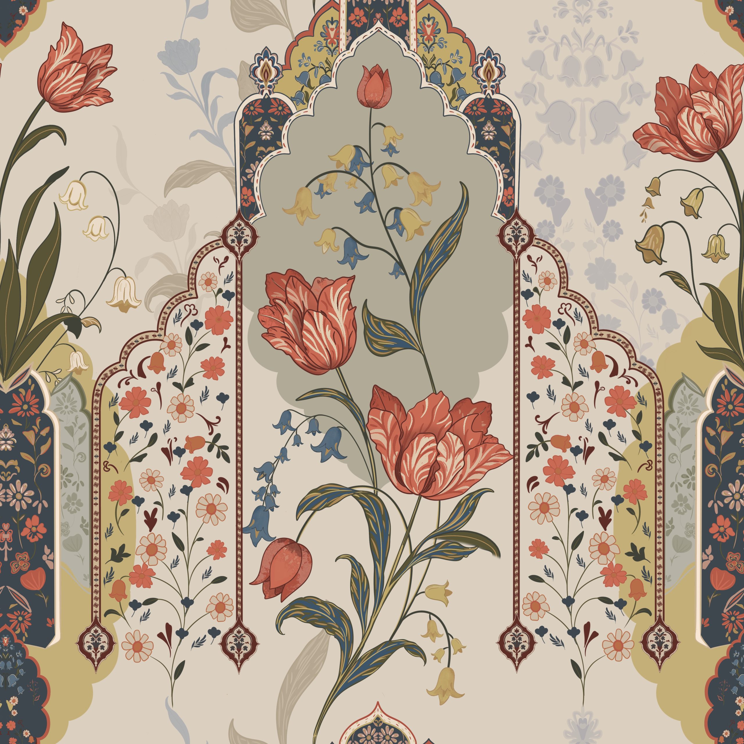 Floral seamless surface pattern